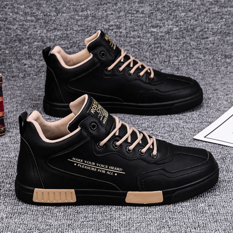 2022 Men's Non-slip Leather Casual Shoes Lightweight Men's Shoes Fashion Trend Outdoor Walking Shoes 